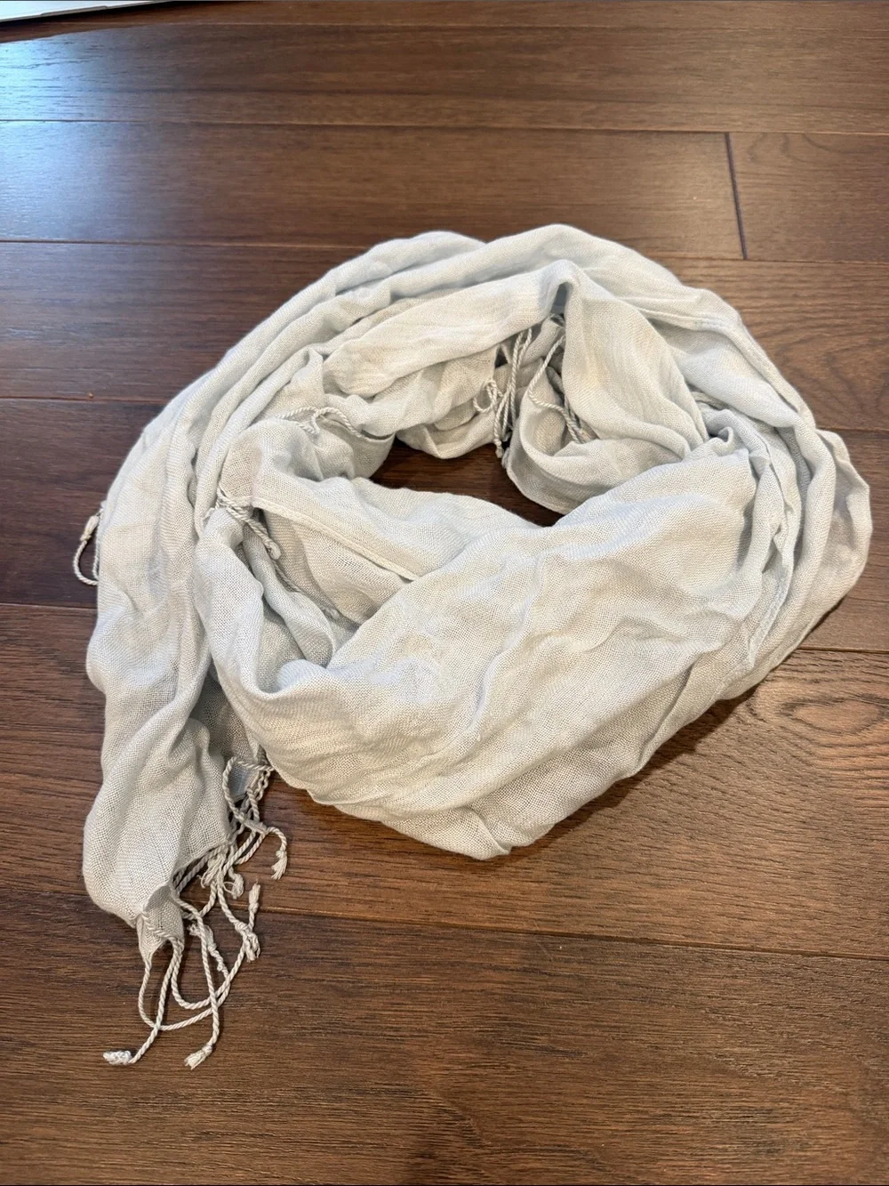 Shawl Smith London Light Blue Scarf with Fringe